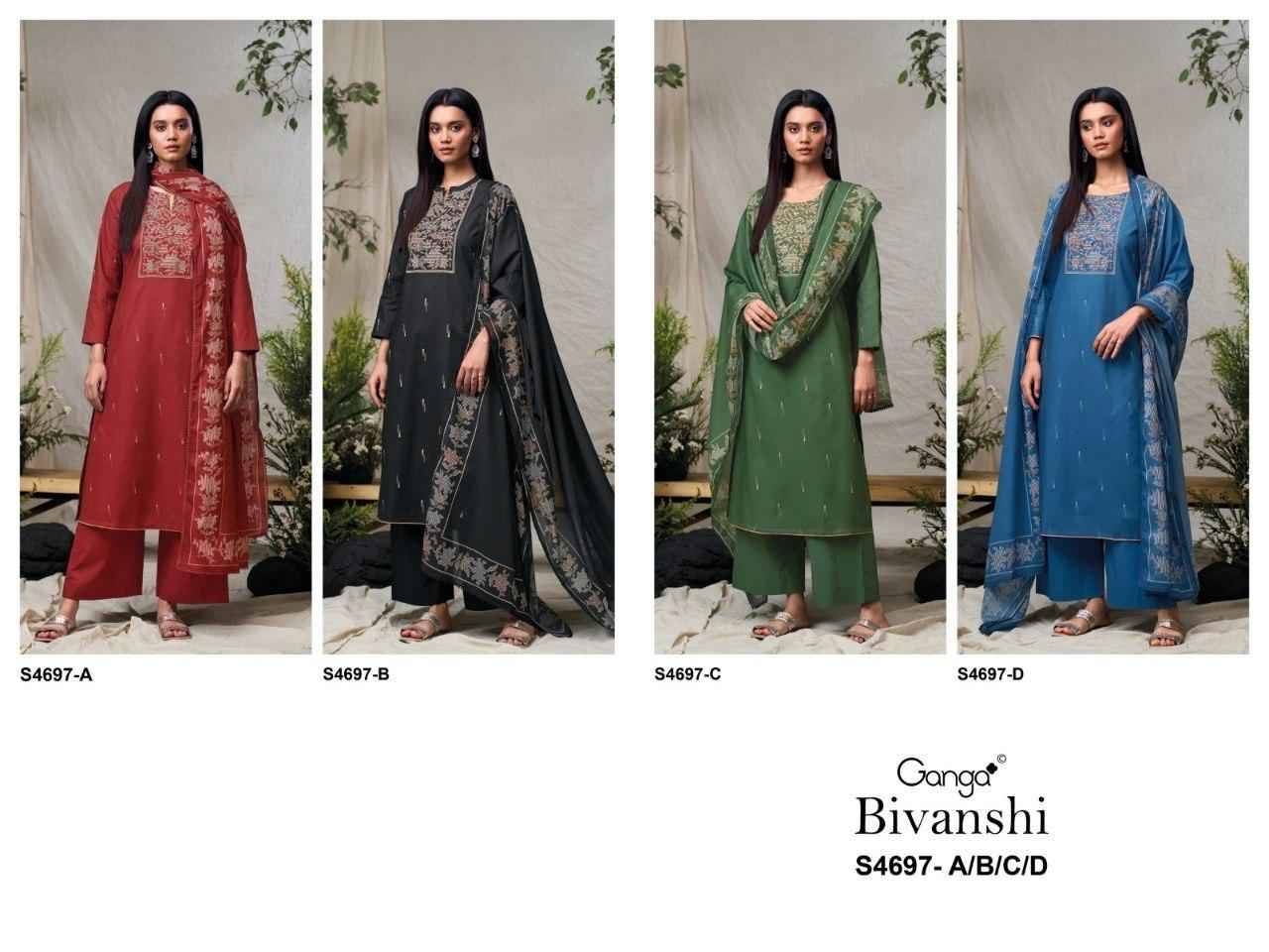 BIVANSHI 4697 Series By Ganga Fashion Beautiful Festive Suits Stylish Colorful Fancy Casual Wear & Ethnic Wear PREMIUM COTTON Print Dresses At Wholesale Price